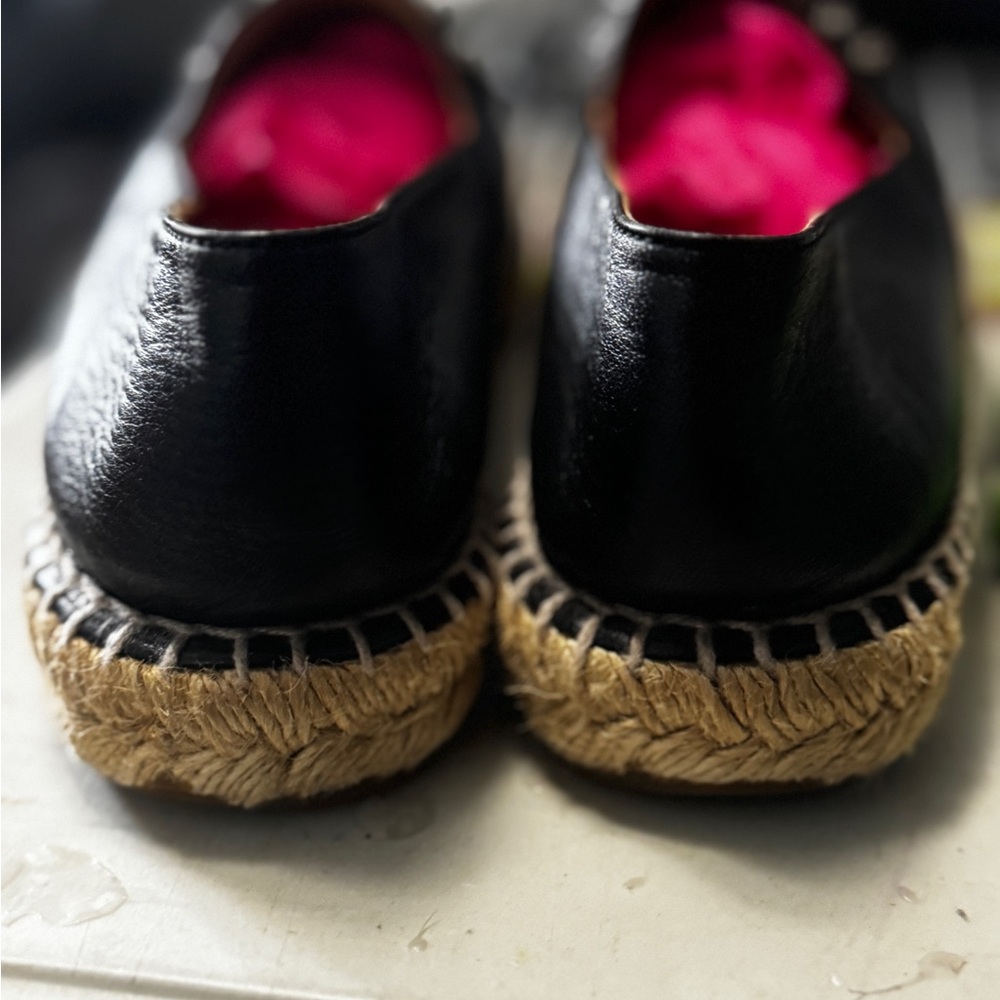 CHANEL Black Espadrilles with Embellished Logo - Picture 6 of 6